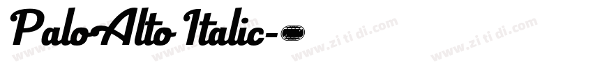 PaloAlto Italic字体转换